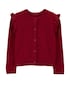 Cardigan infantil tricot com babados vermelho | Carter's