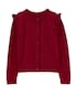 Cardigan infantil tricot babados vermelho | Carter's