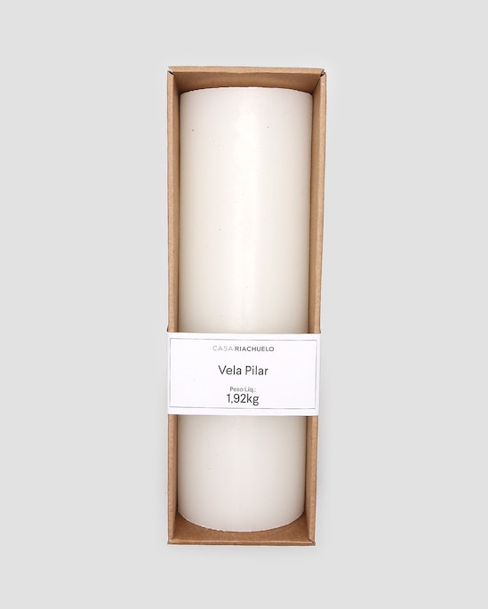 Vela pilar 30cm branca