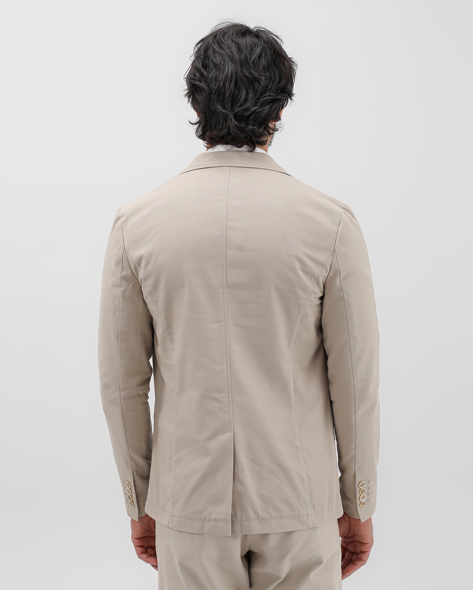 Blazer masculino slim de sarja alfaiataria - bege