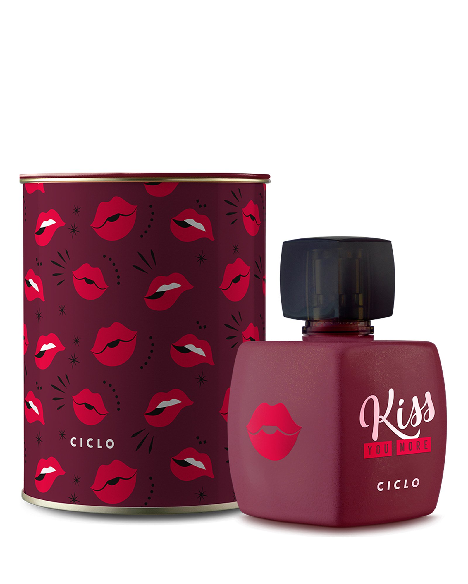 Deo colônia feminina Kiss You More+ lata - 100 ML | Ciclo