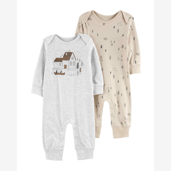 Kit macacão bebê 2 peças fazendinha multicor | Carter's