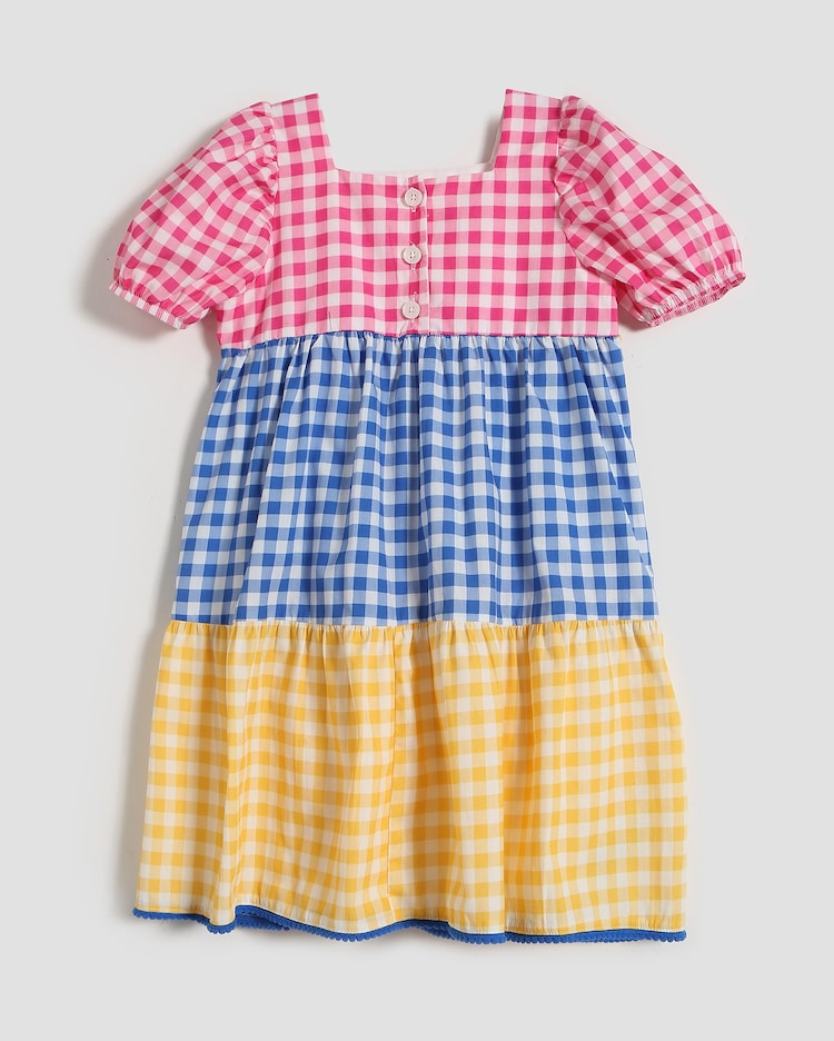Riachuelo Vestido infantil evasê xadrez vichy 4-10A multicor