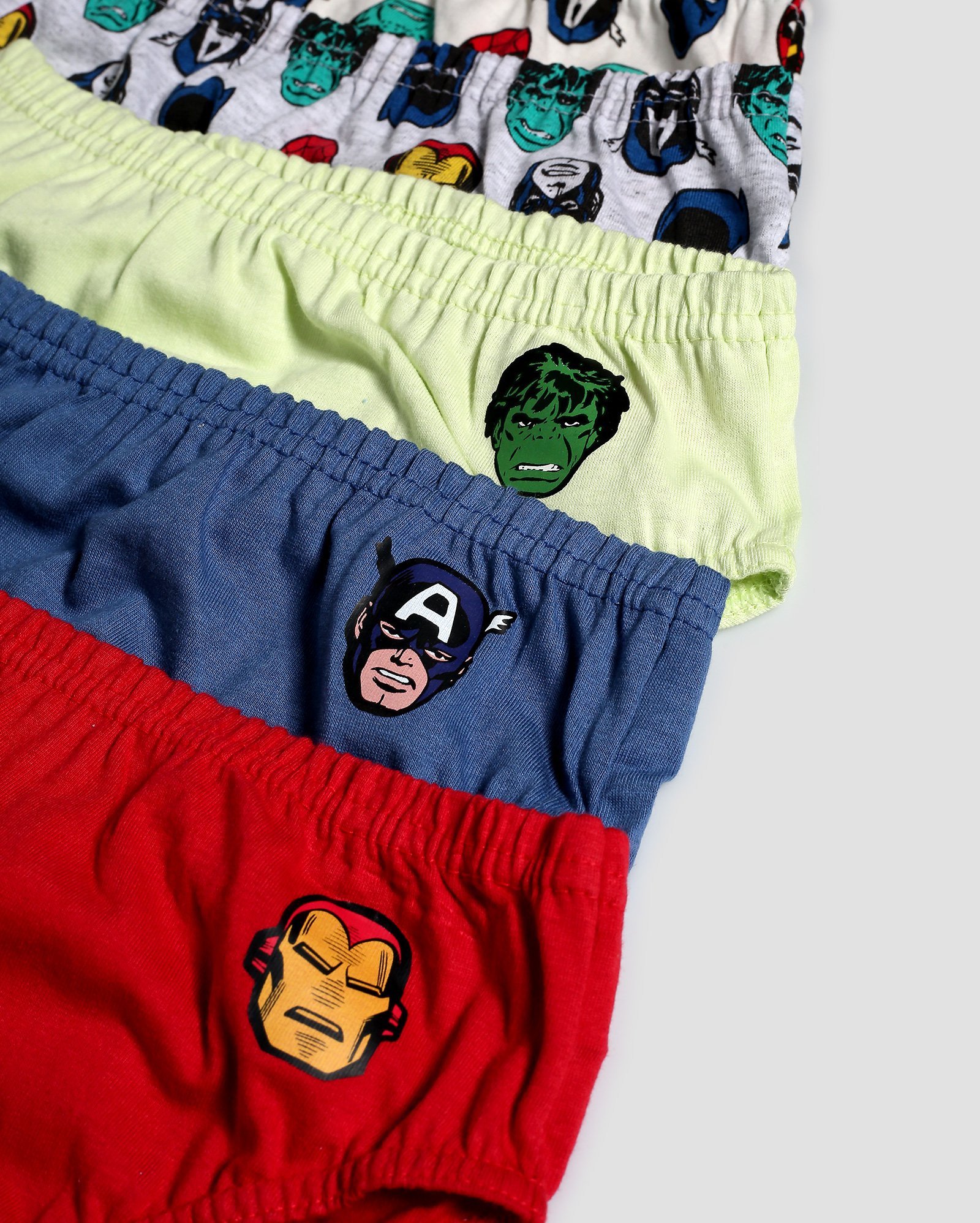 Kit cueca infantil slip 5 peças Os Vingadores 2-10A multicor | Marvel