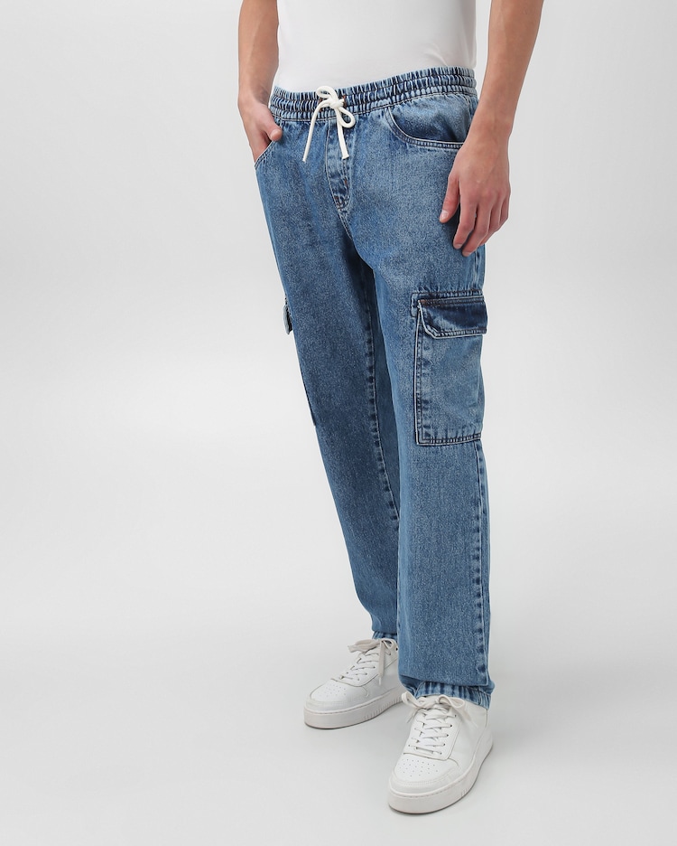 Riachuelo Calça jeans masculina cargo denim médio Pool by