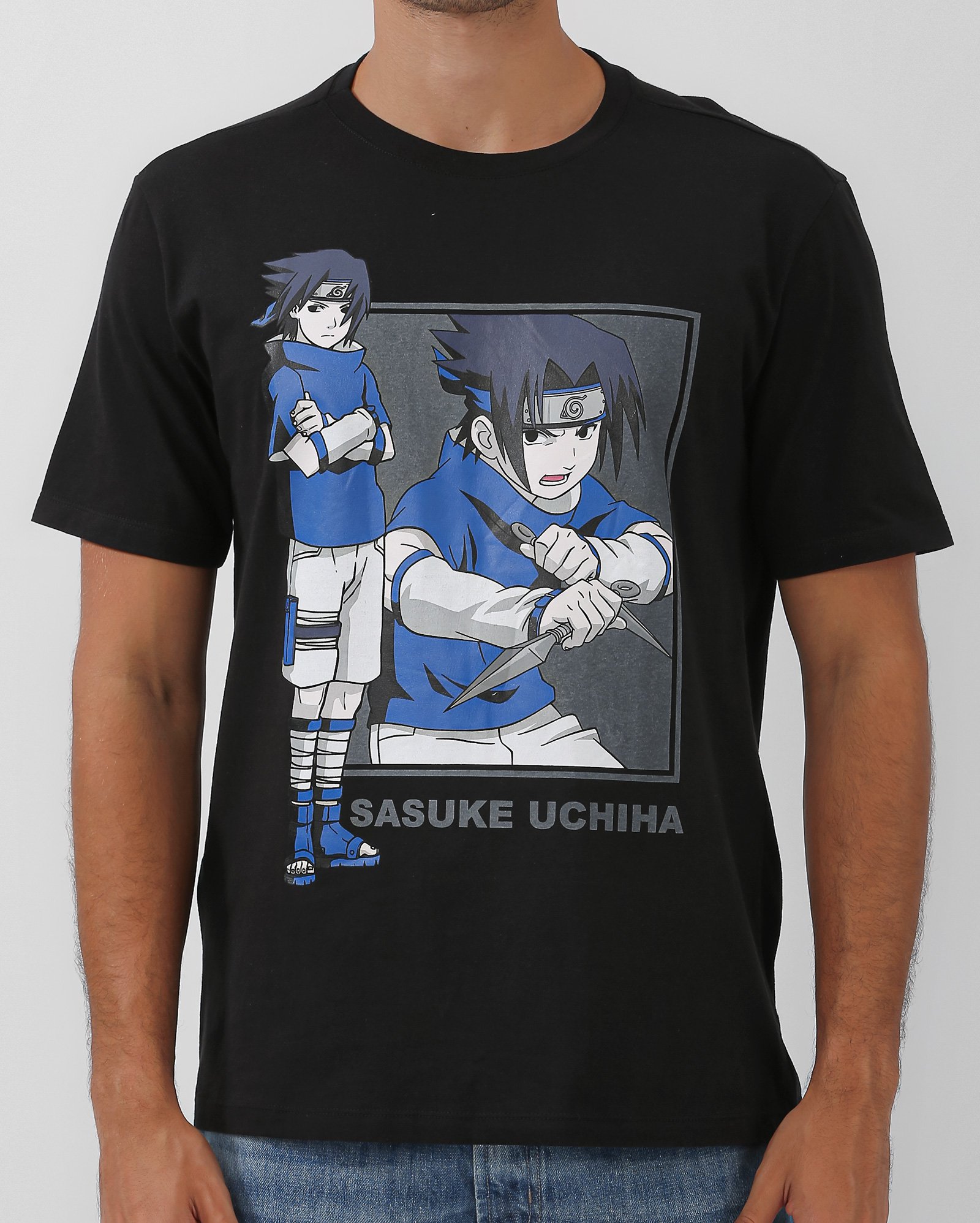 Riachuelo | Camiseta masculina Sasuke preta | Naruto