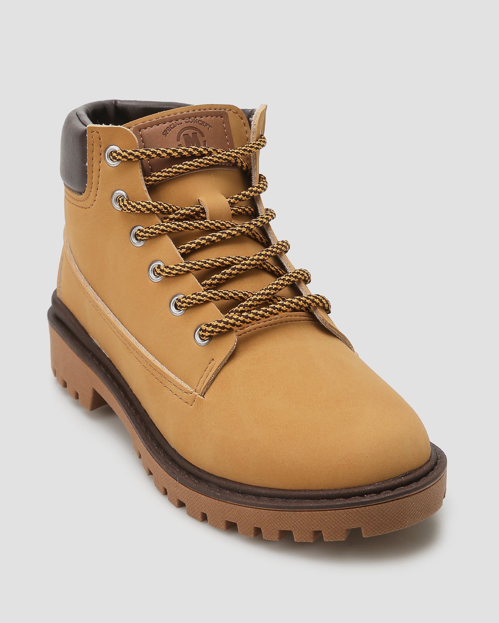 Riachuelo | Bota coturno juvenil yellow boot mostarda | Molekinho