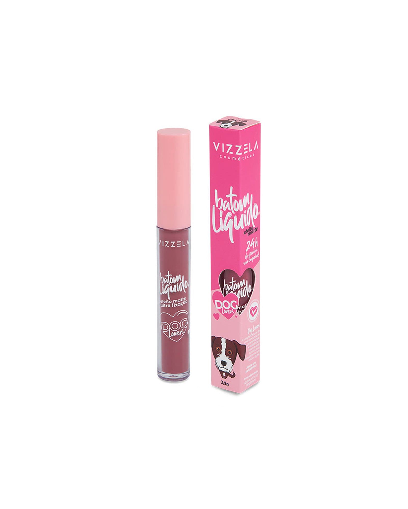 Batom líquido Dog Lovers 3,5g cor 4 Vira Lata | Vizzela Cosméticos