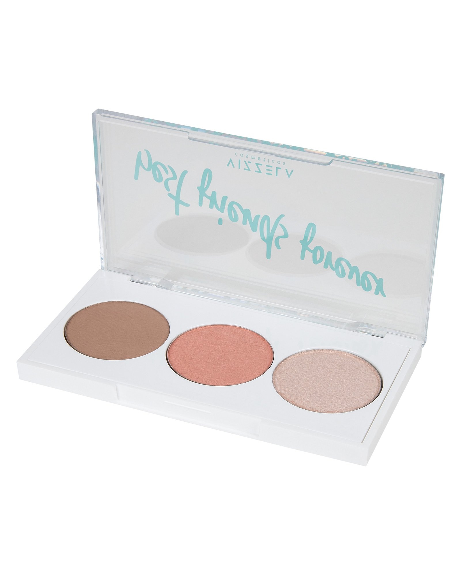 Paleta bff cor 01 contorno blush e iluminador | Vizzela Cosméticos