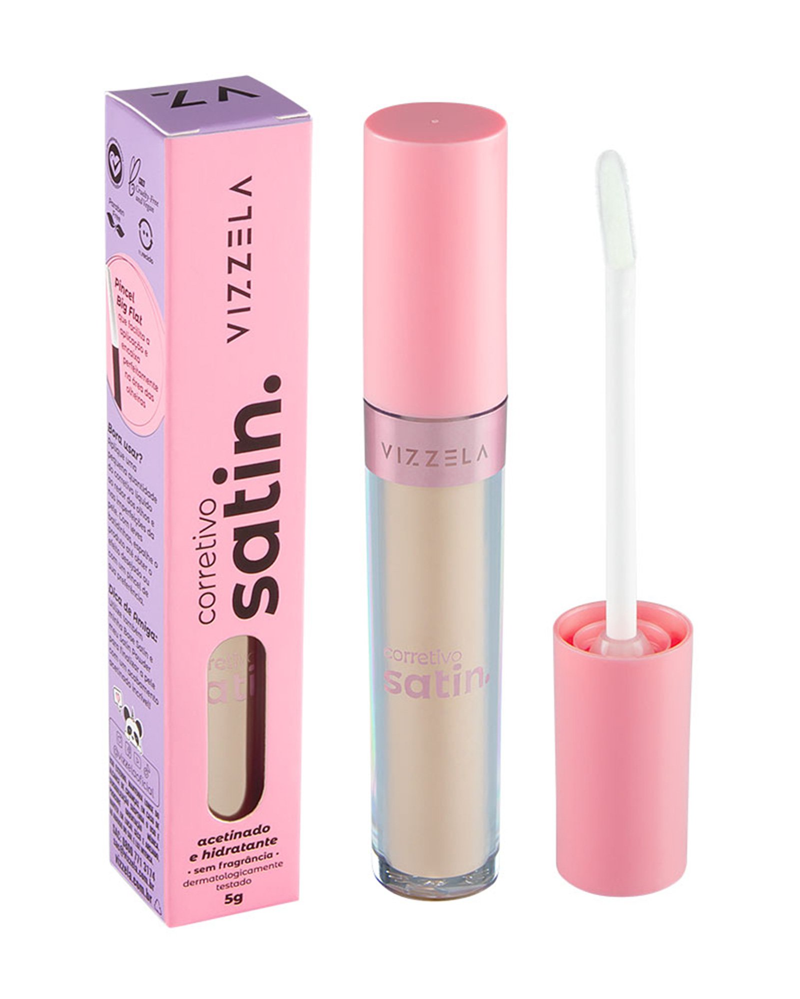 Corretivo Liq Satin 5g cor 03 | Vizzela Cosméticos