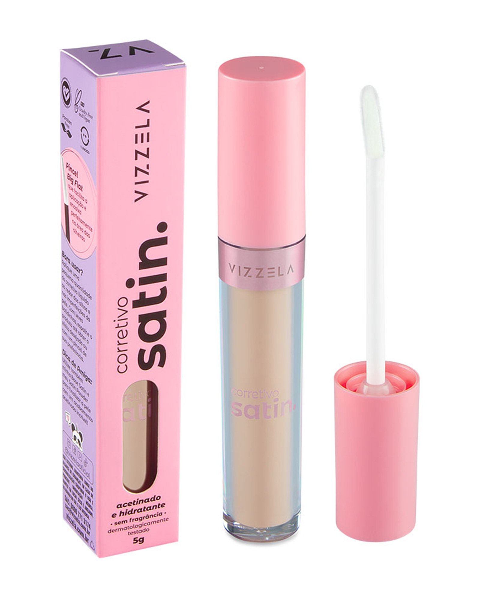 Corretivo Liq Satin 5g cor 05 | Vizzela Cosméticos