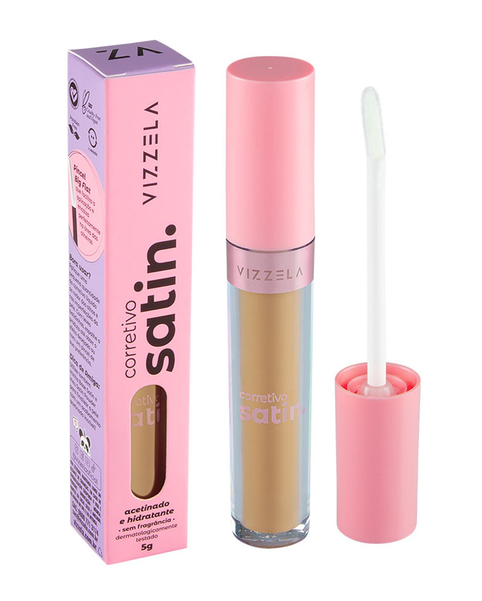Corretivo Liq Satin 5g cor 08 | Vizzela Cosméticos