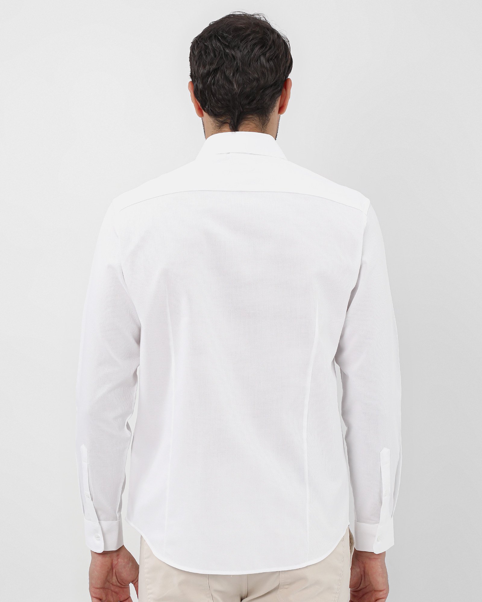 Camisa social masculina slim texturizada branca | Original by Riachuelo