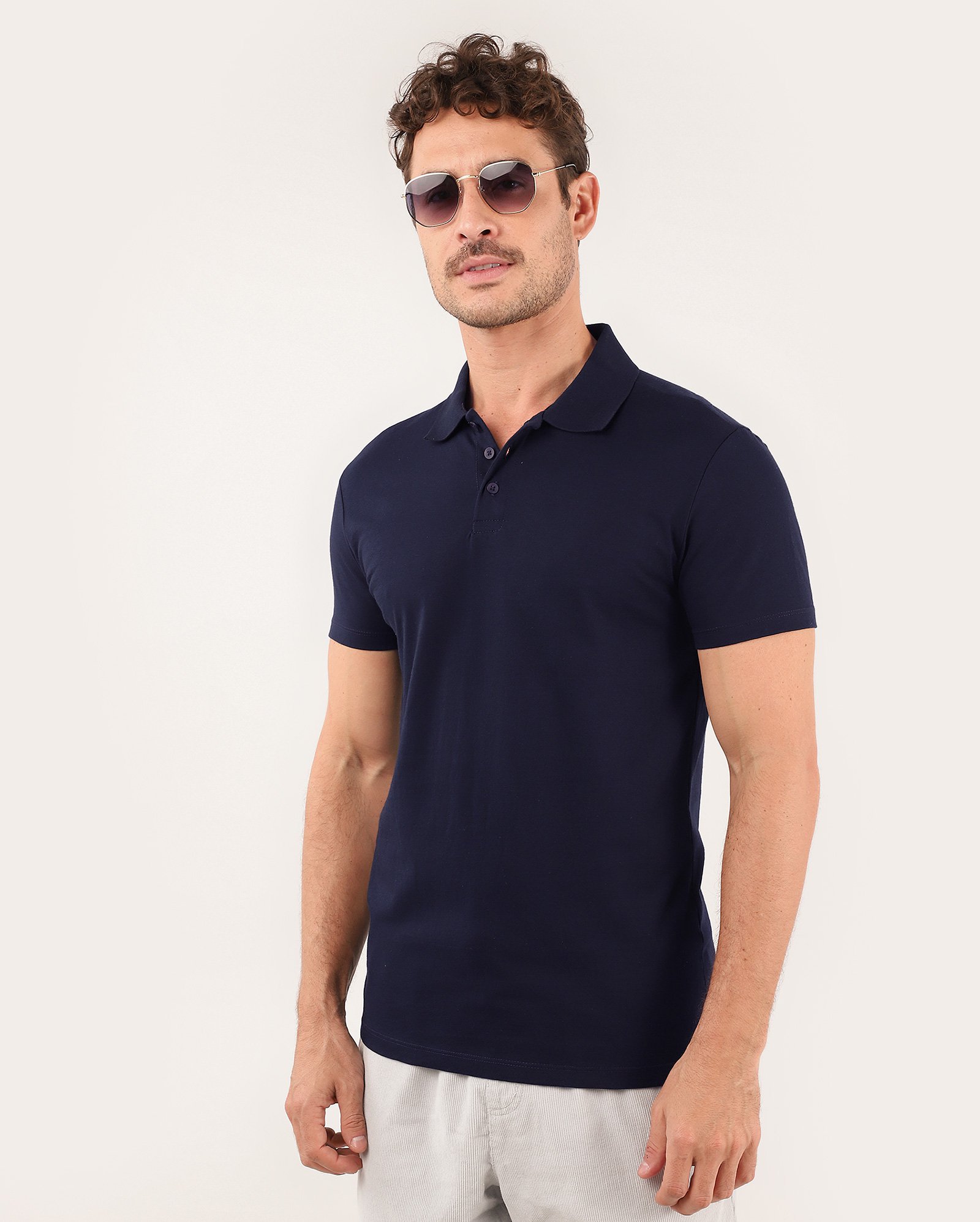 Camisa polo masculina Pool Legacy regular azul