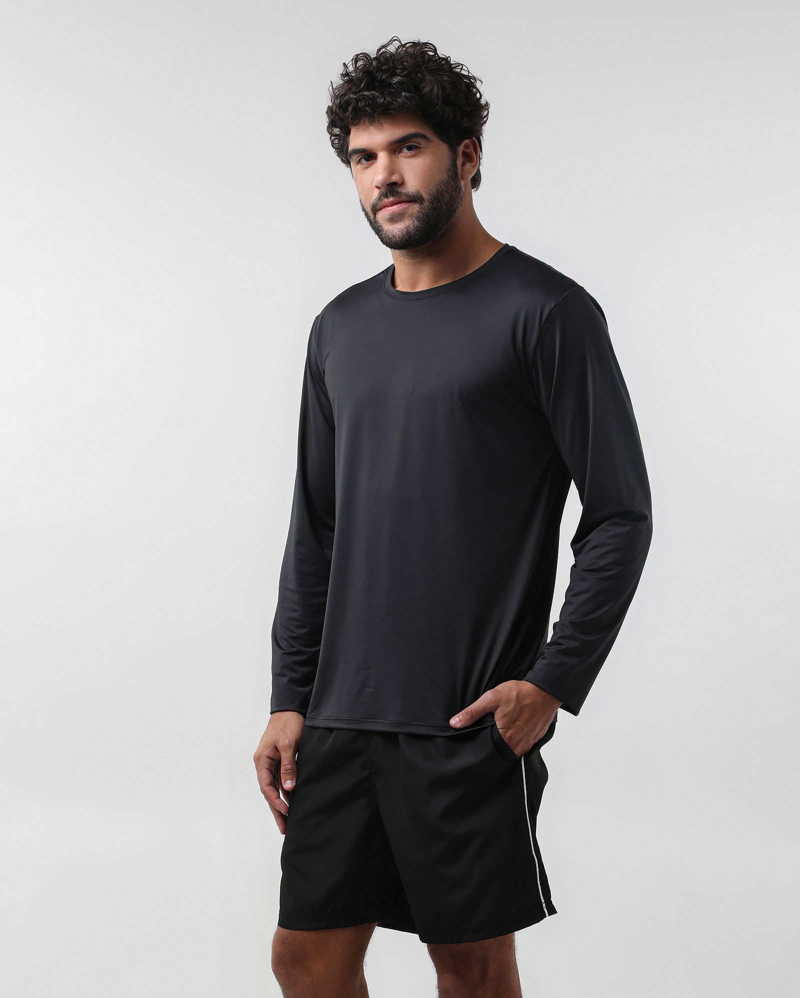 Bermuda esportiva masculina com elástico - Preto | BodyWork by Riachuelo