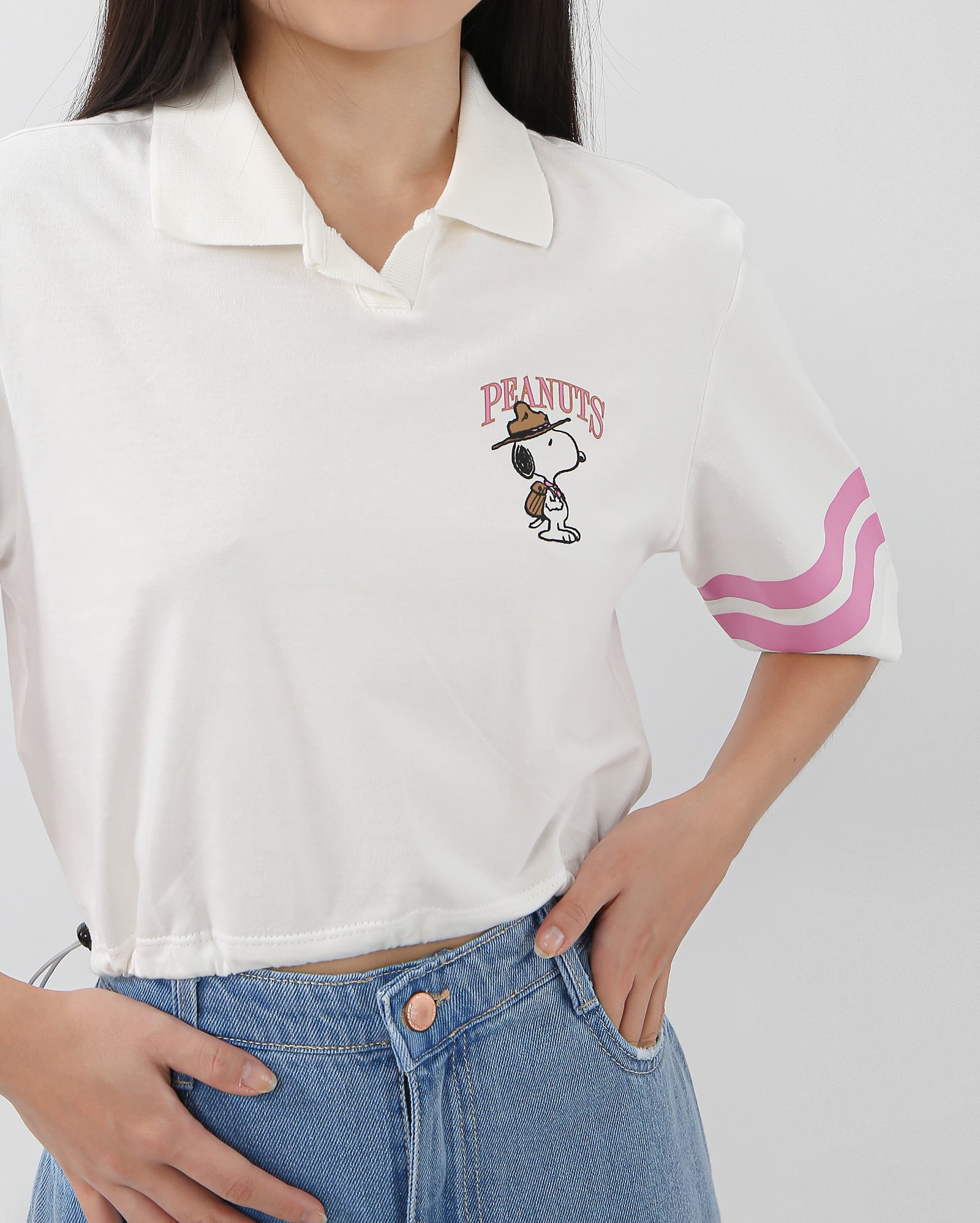 Peanuts Racquet Club Tennis Cropped Blouse main image 0