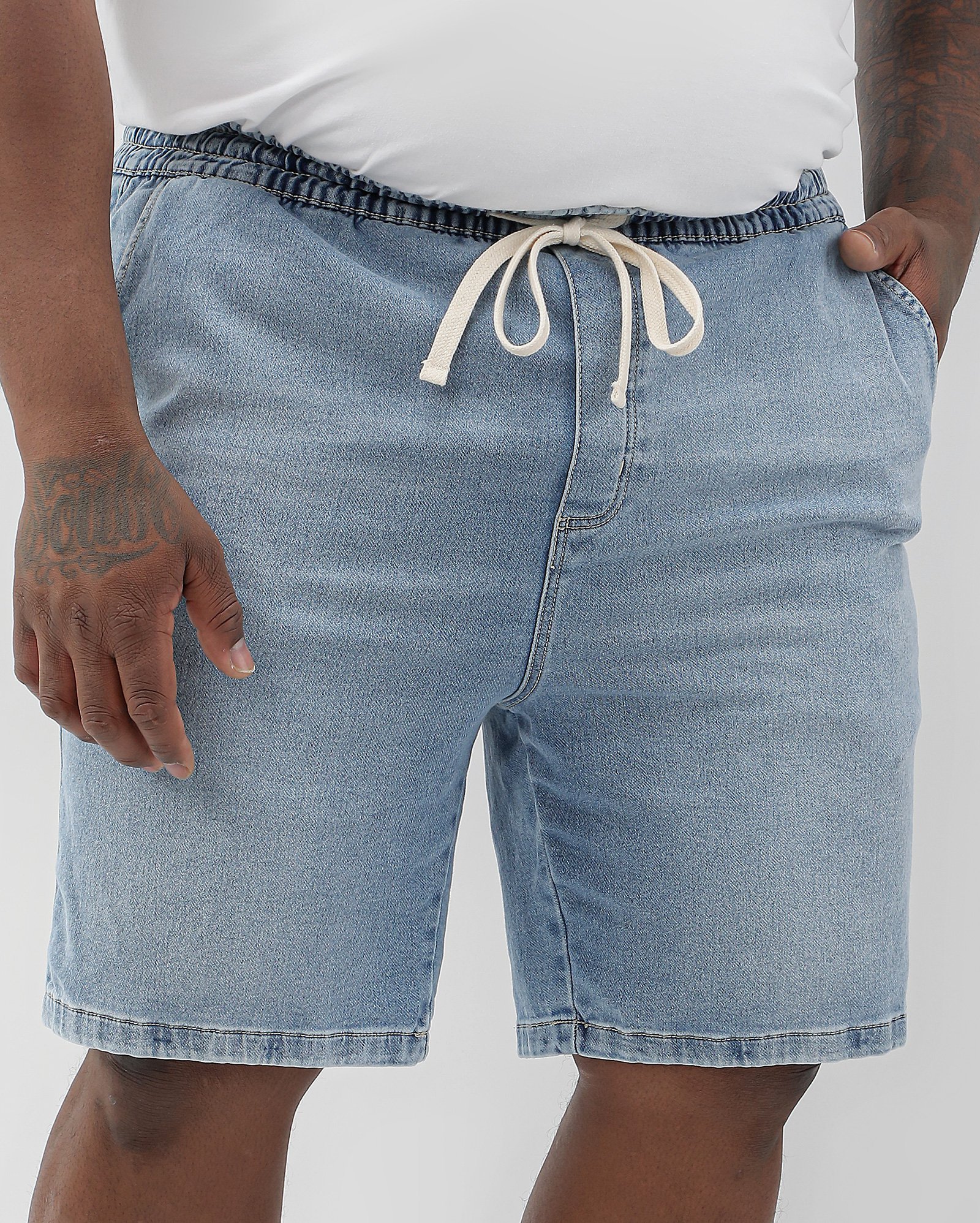 Bermuda sarja moletom plus size masculina denim médio | ALLMAN by Riachuelo