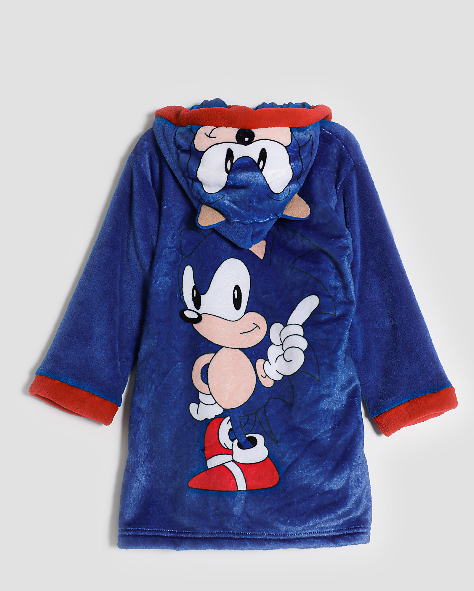 Roupão infantil Sonic com capuz azul | SEGA