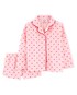 Pijama curto infantil americano de corações rosa | Carter's