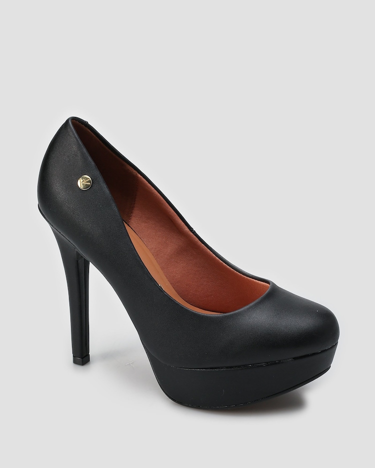 Riachuelo Sapato feminino meia pata e salto fino preto Preto