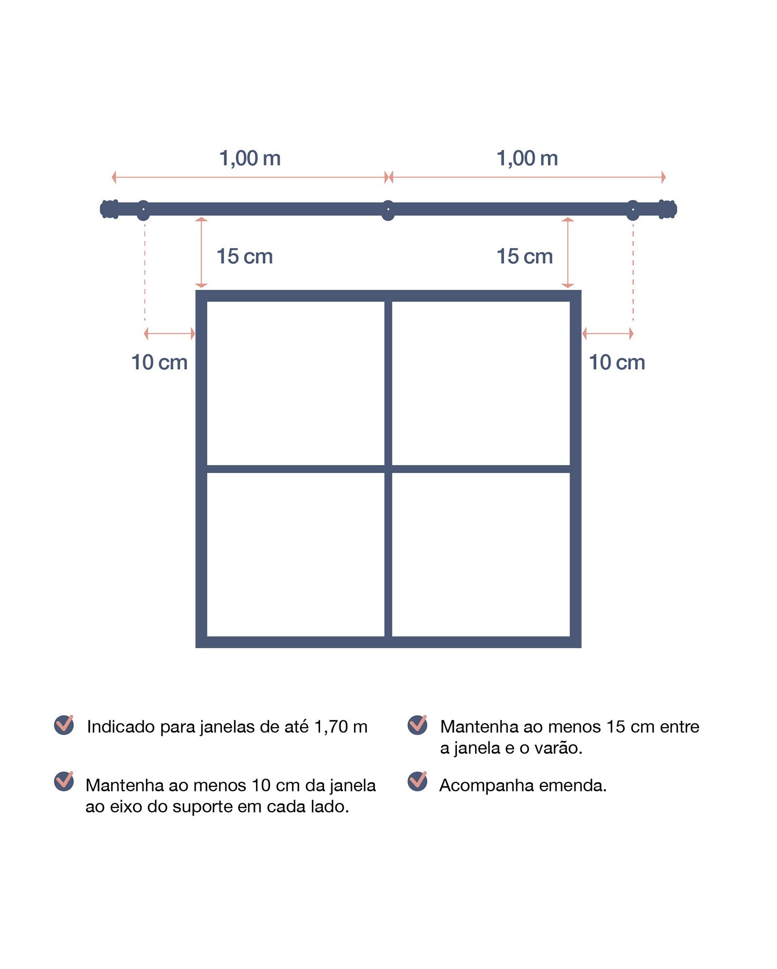 Kit varão Eco Europa 28mmx2m - Cinza Escuro | Casa Riachuelo