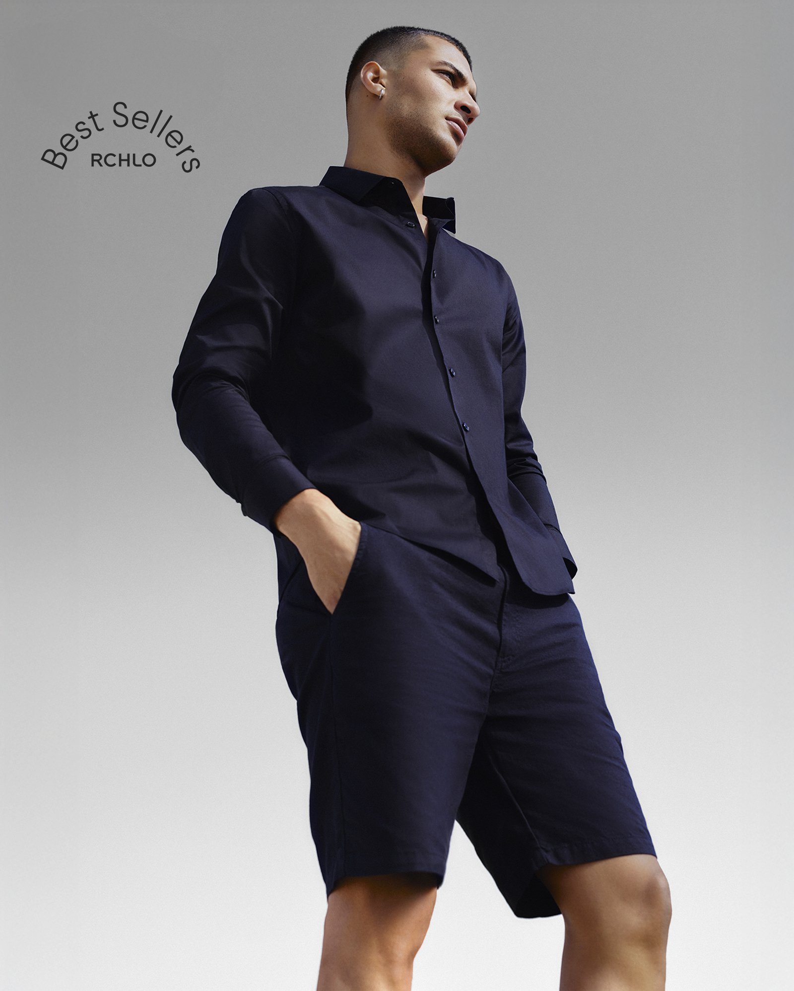 Camisa social masculina Bento super slim manga longa - Azul-marinho | Original by Riachuelo