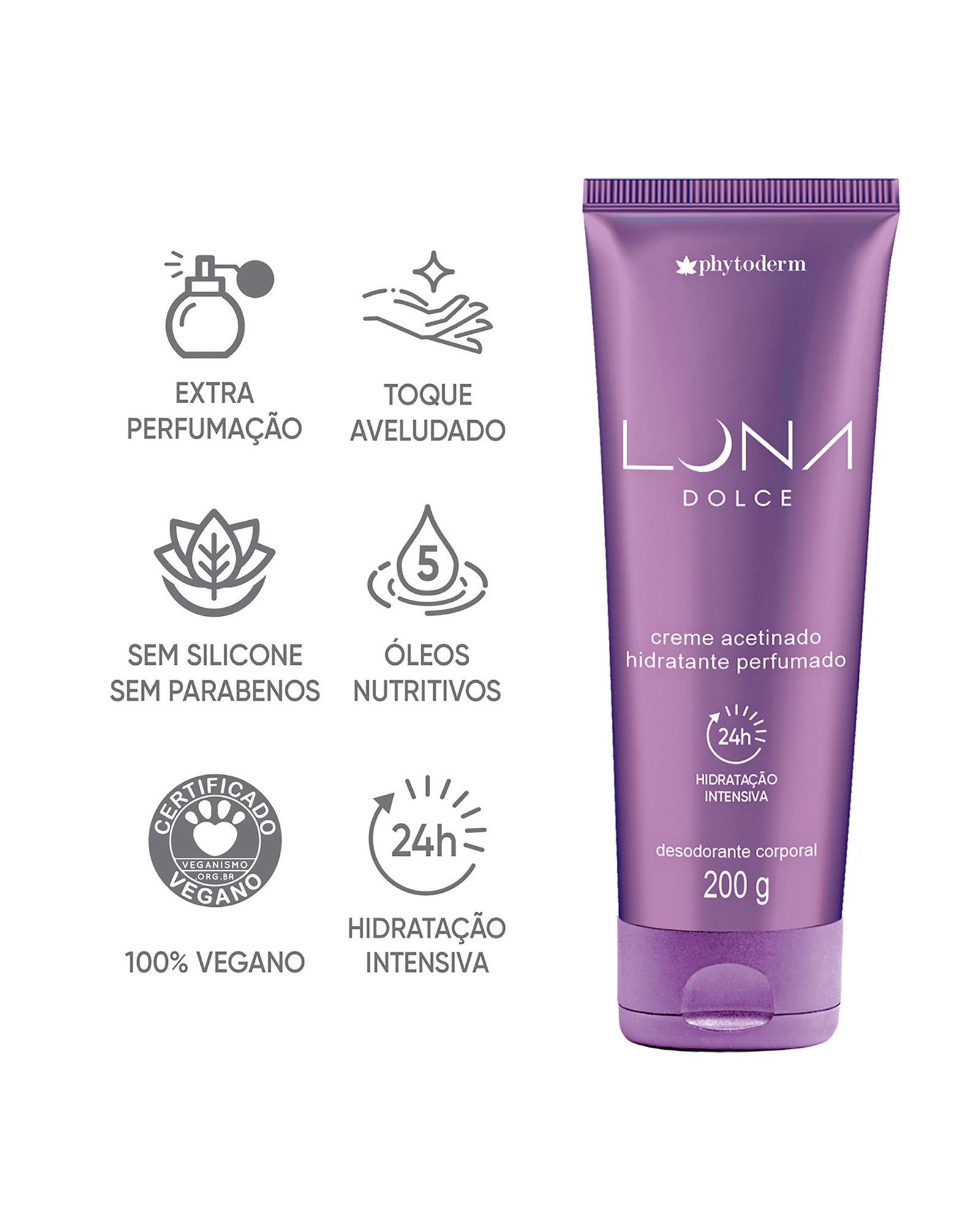 Hidratante corporal Luna Dolce 200g | Phytoderm