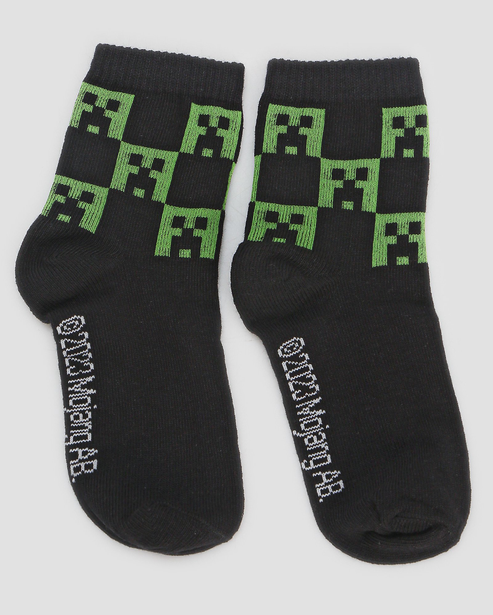 Kit meia infantil 2 pares estampa gamer multicor | Minecraft