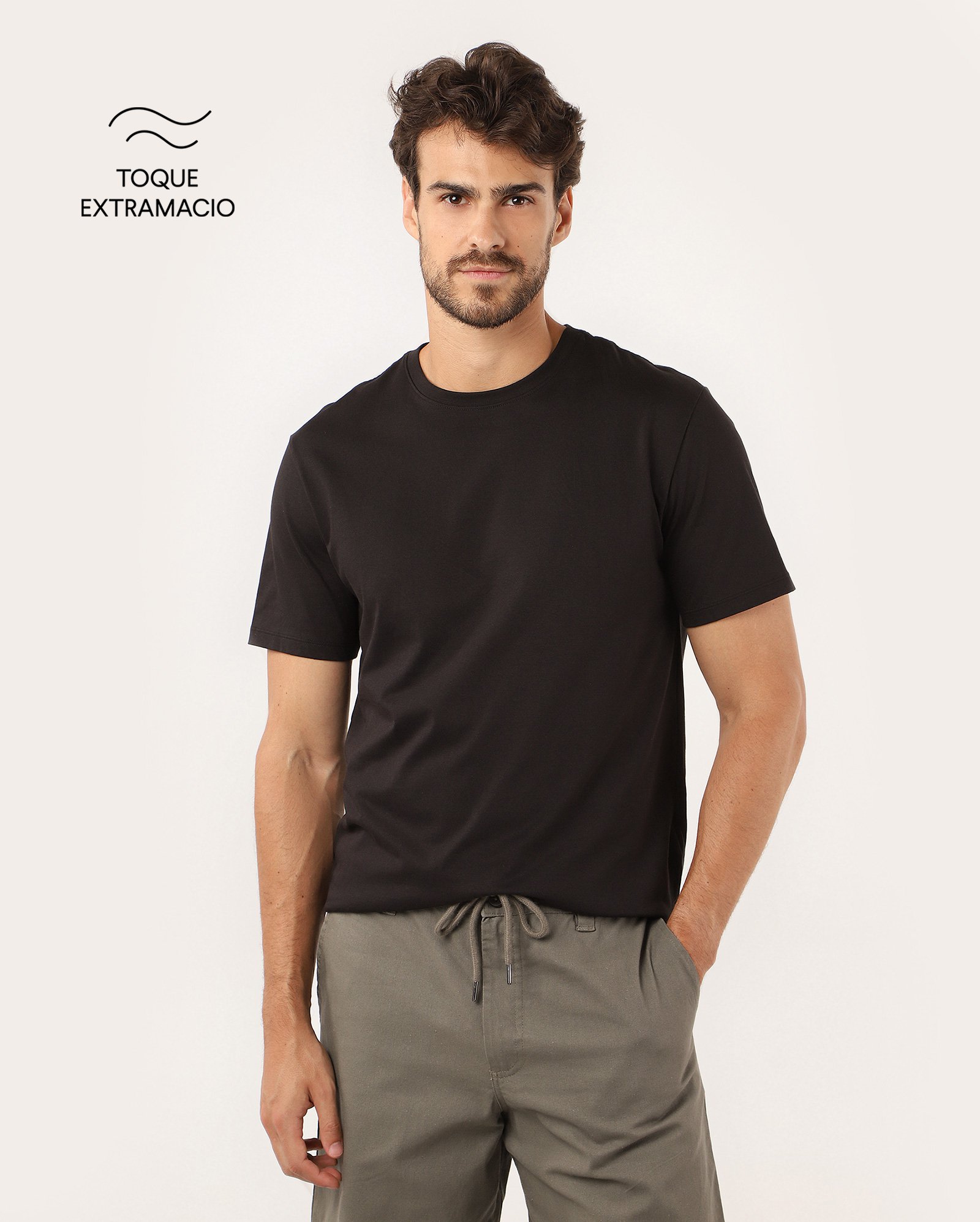 Camiseta masculina algodão peruano
