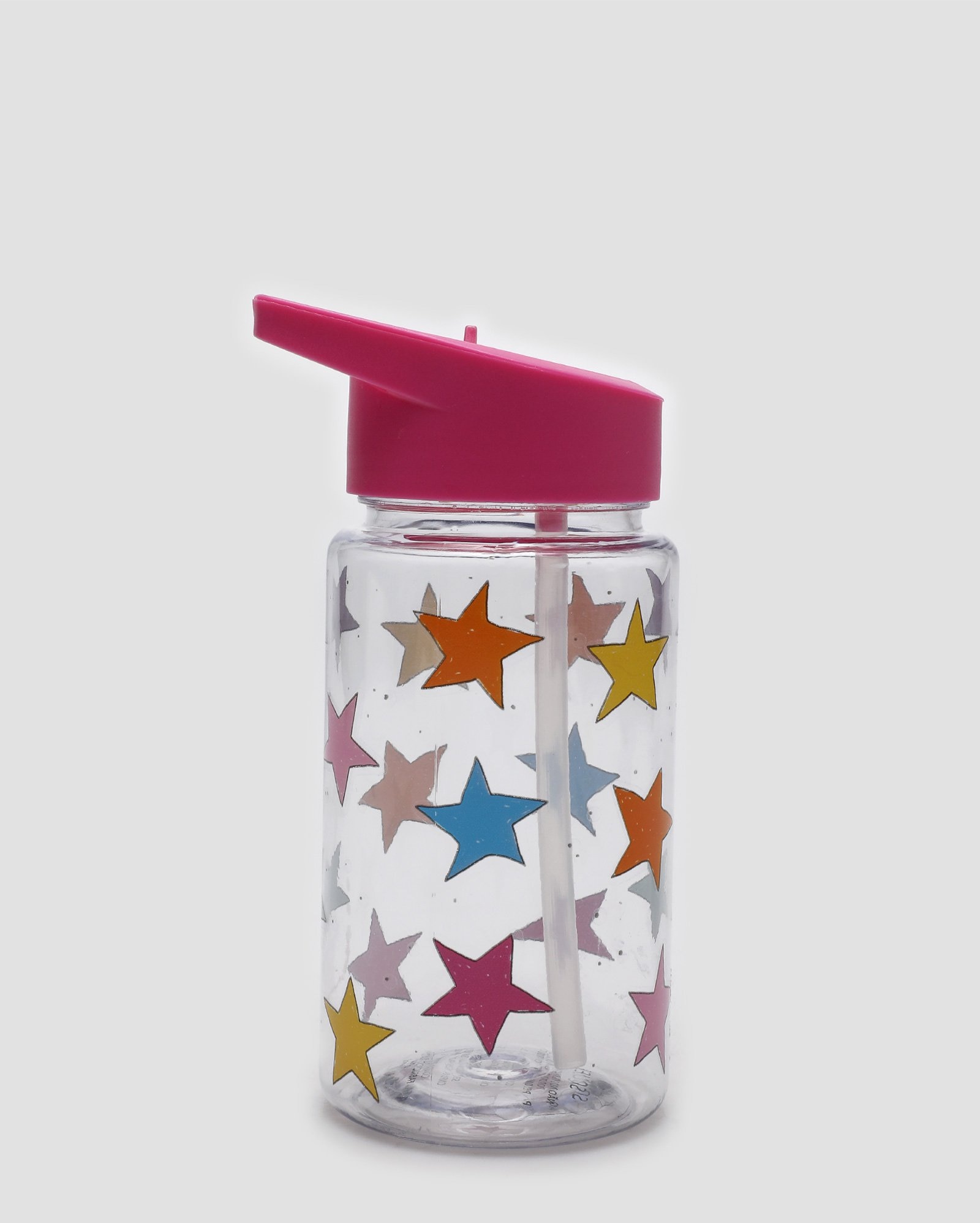 Garrafa infantil com canudo estrelas 450ml rosa | Accessori by Riachuelo
