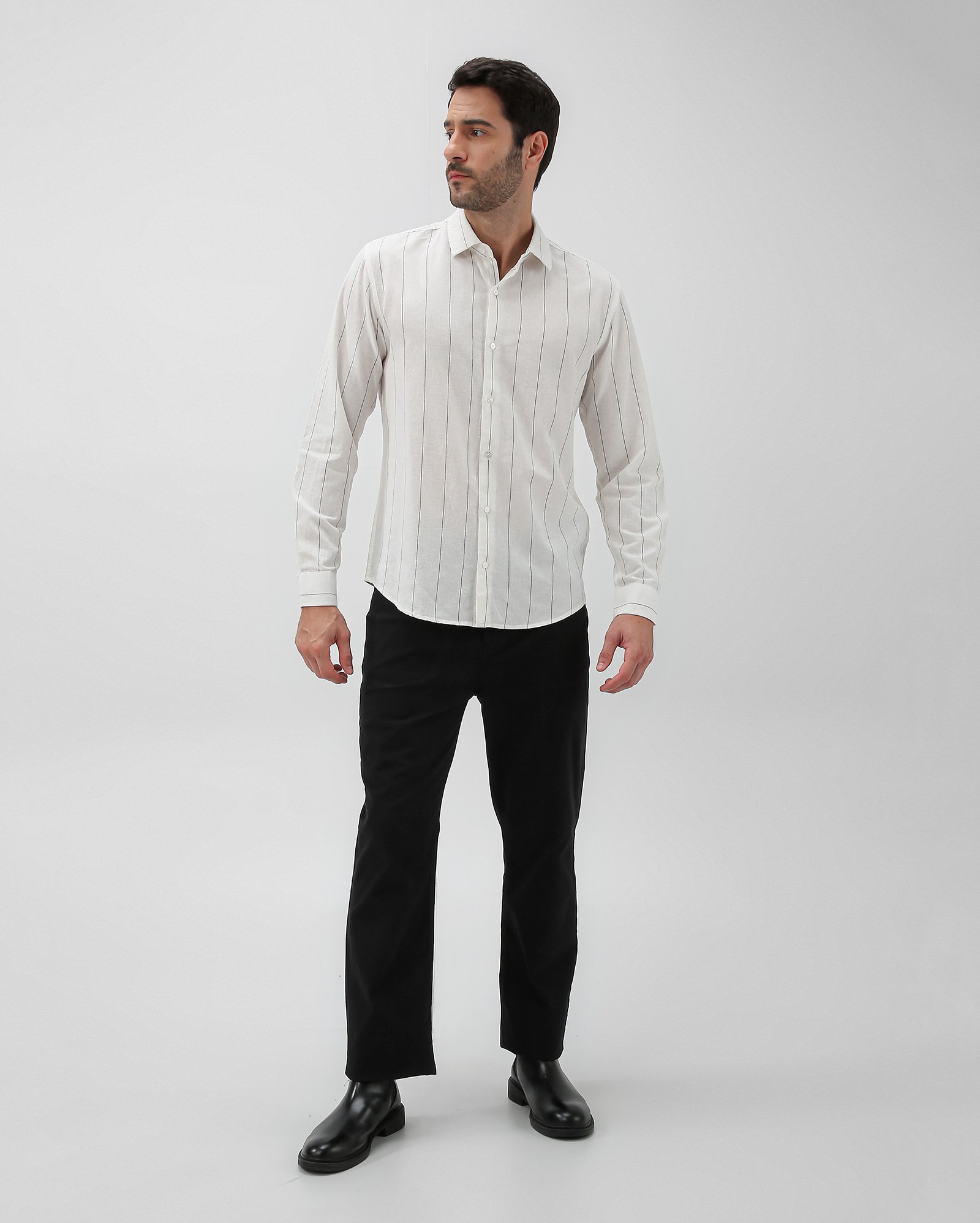 Calça sarja masculina reta preta | Pool Jeans