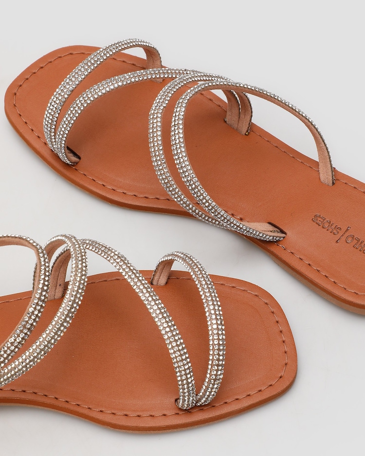 Sandalia Rasteira Com Moedas Riachuelo Riachuelo Sandália Rasteira