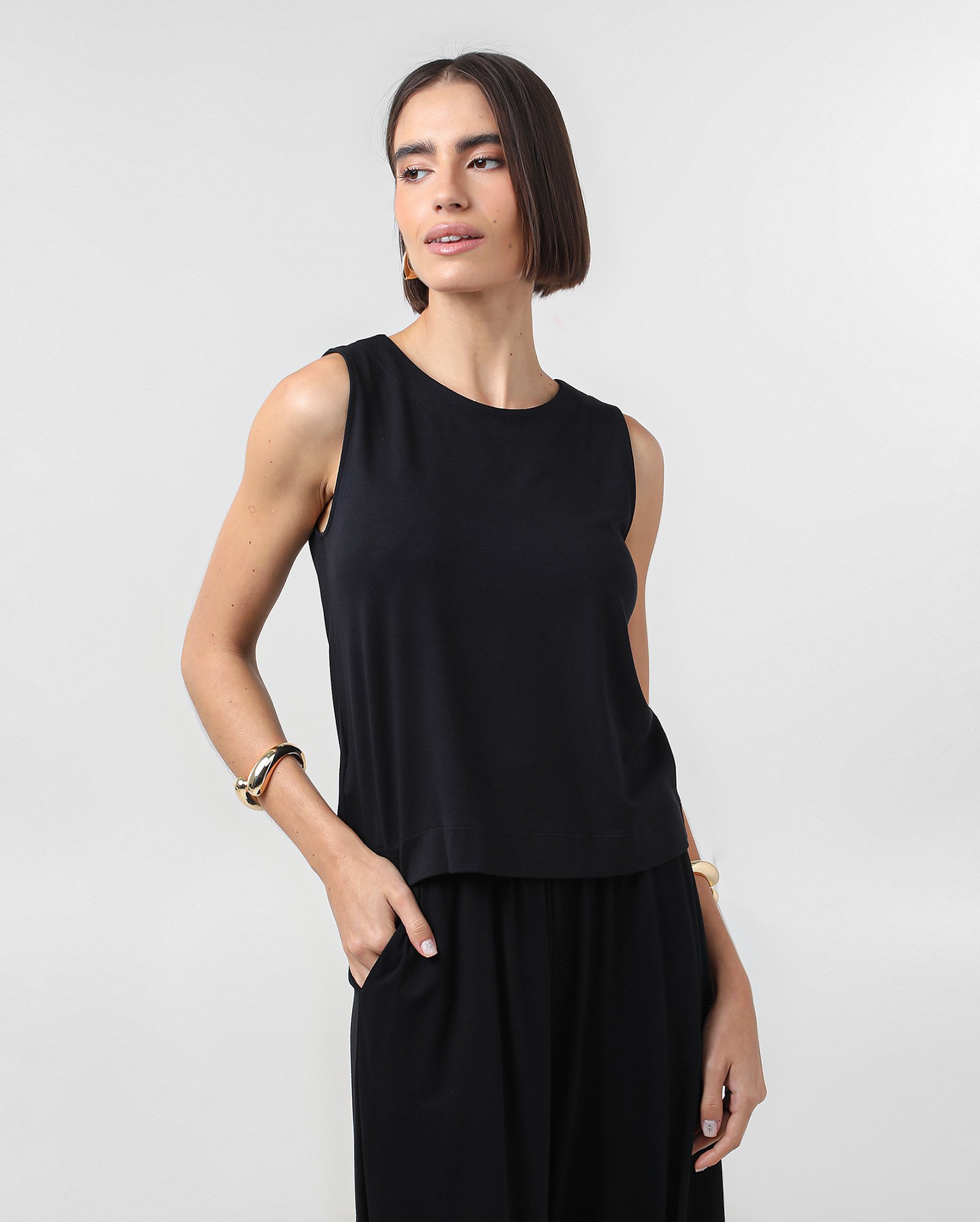 Regata feminina Nana lisa - Preto | AK by Riachuelo