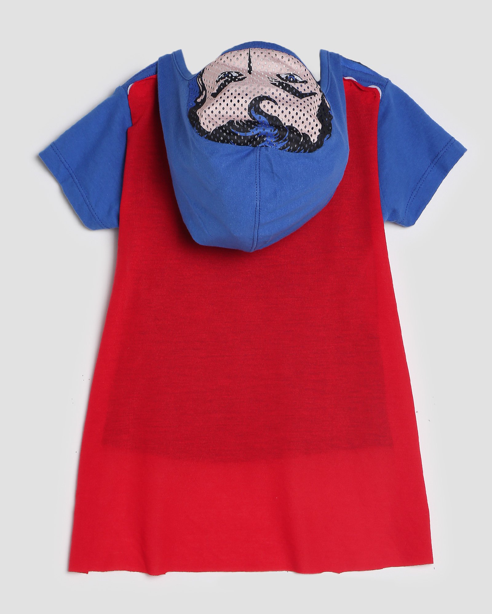 Camiseta infantil Superman com capuz e capa 1-4A azul | DC Comics