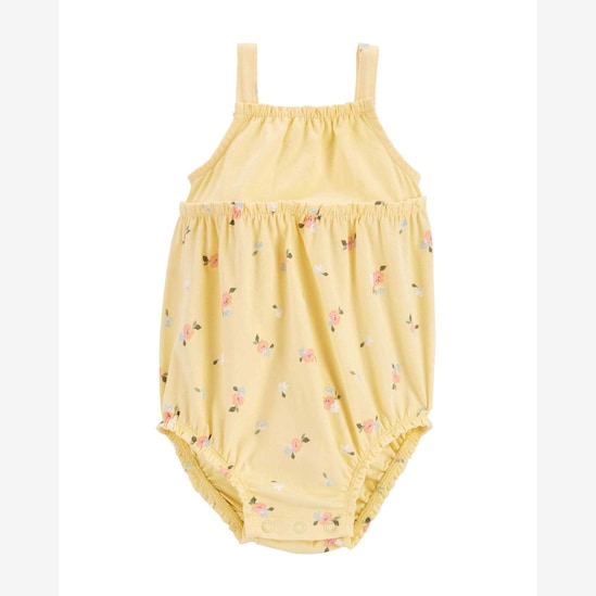Body bebê com alcinha floral amarelo | Carter's