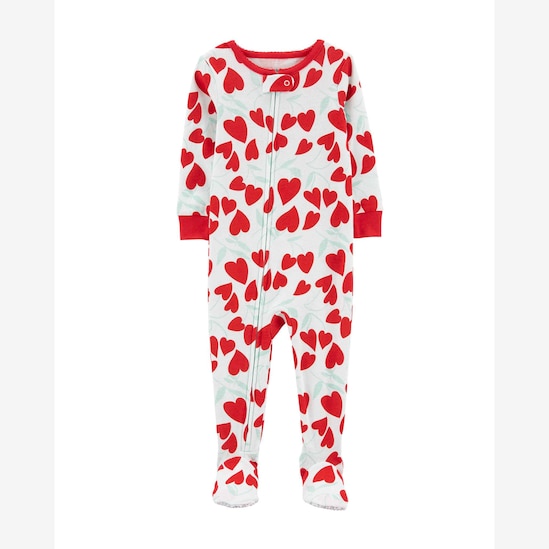 Macacão pijama bebê de corações branco | Carter's