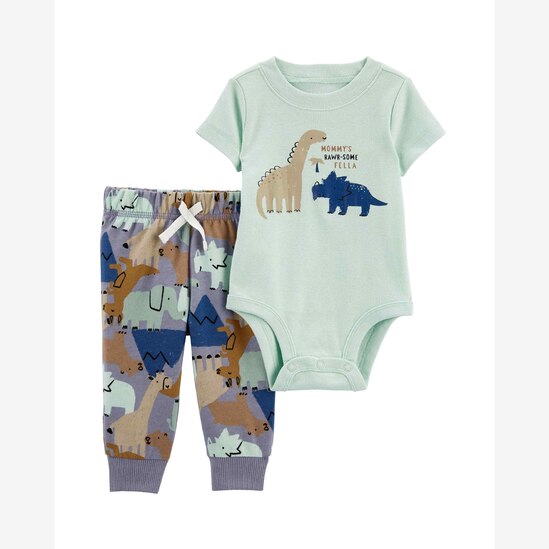 Conjunto longo bebê 2 peças dinossauros multicor | Carter's