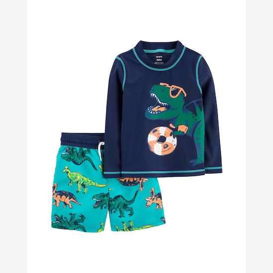 Conjunto de praia bebê 2 peças dinossauros multicor | Carter's