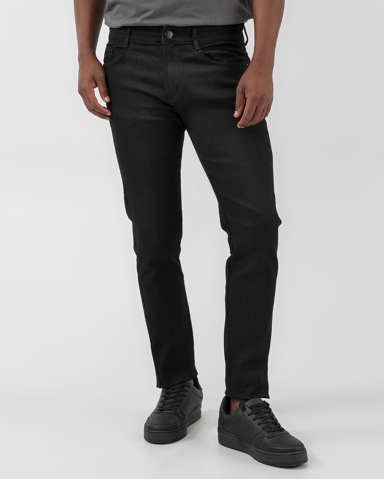 Calça jeans masculina skinny estonada - Jeans Black Escuro | Pool Jeans