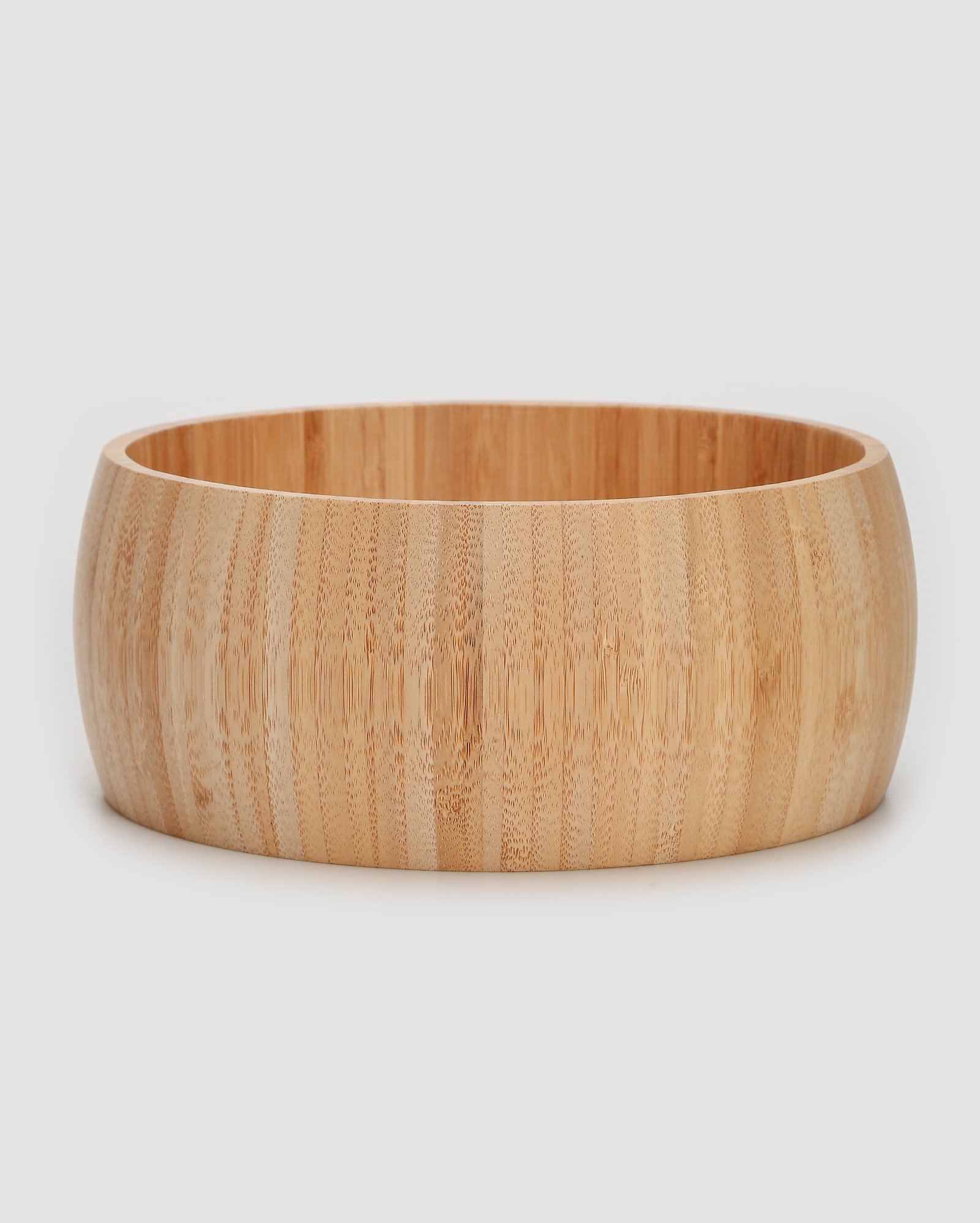 Saladeira redonda de bambu básica 24x10cm bege | Casa Riachuelo