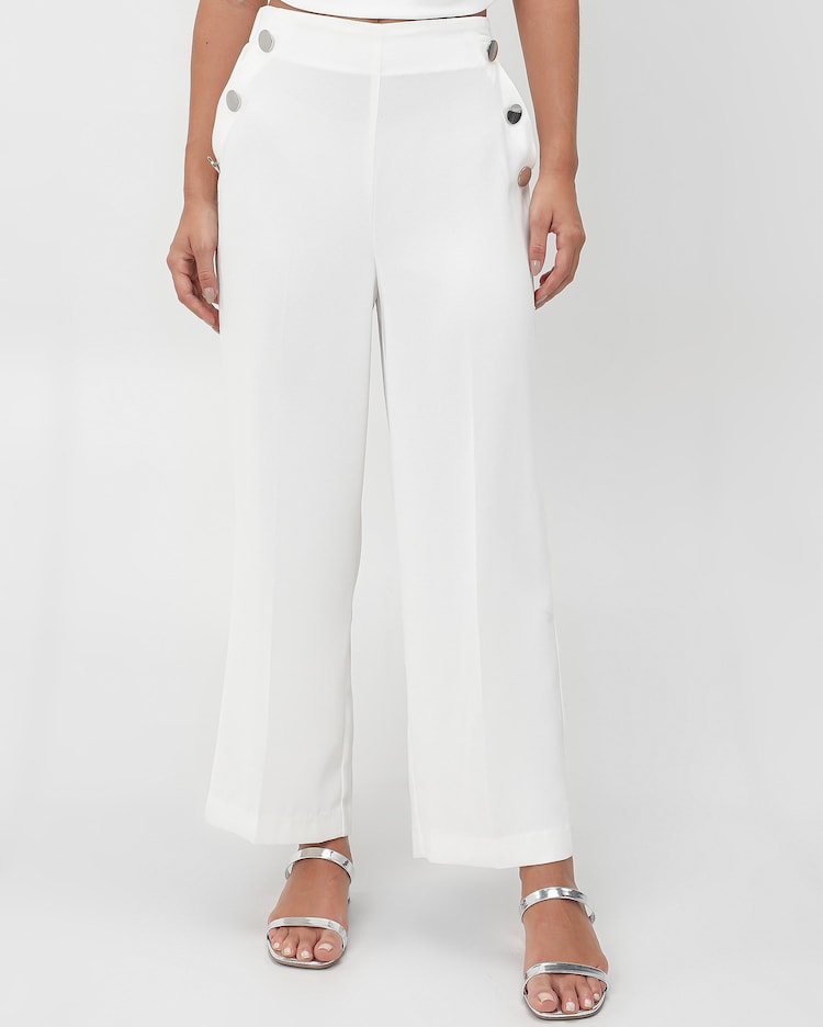 White CalÃ§a Branca Pantacourt Moda Feminina CalÃ§a Envelope