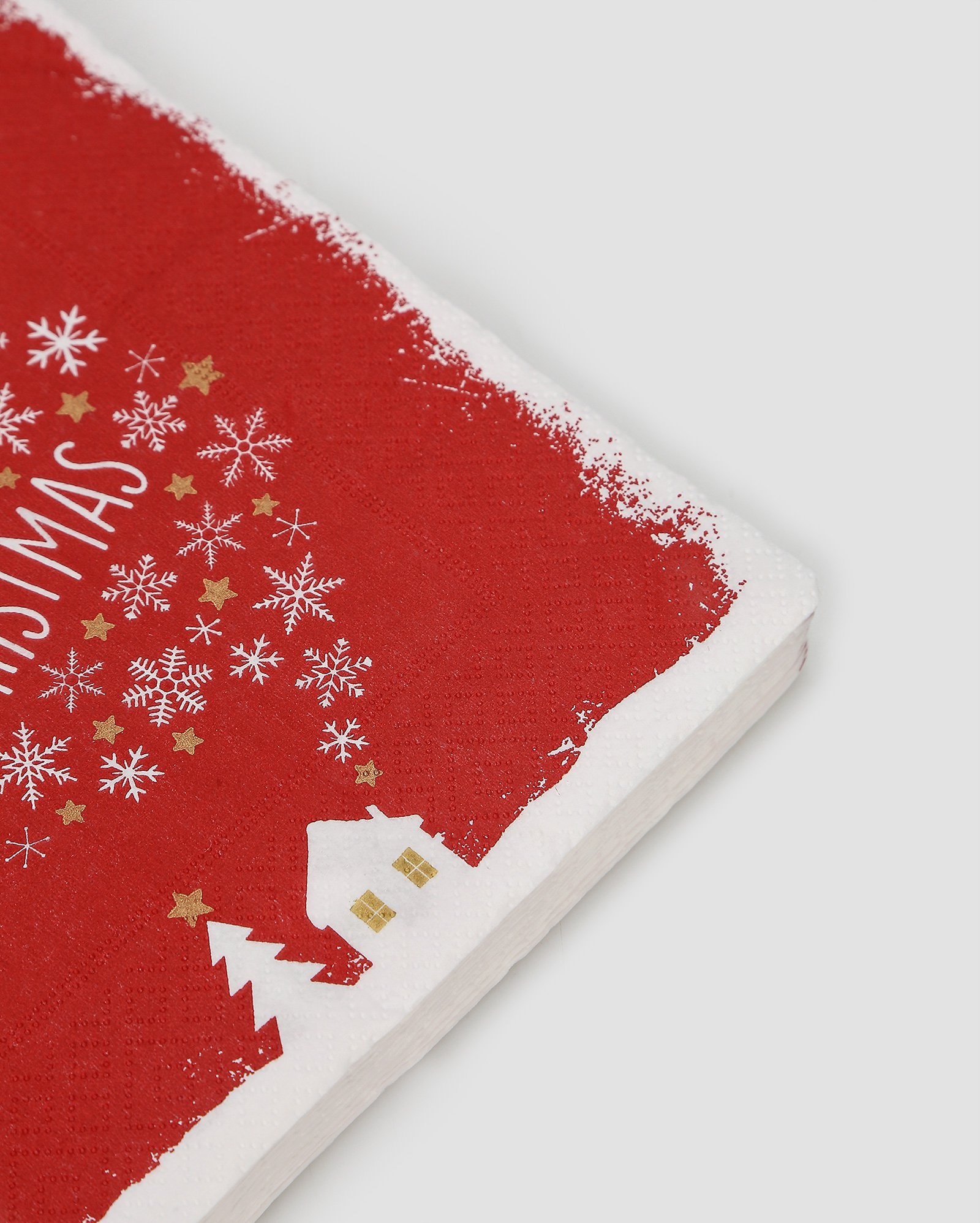 20 Serviettes En Ouate Papier 33x33 Cm Motif Merry Christmas - 3 Plis, Qualité Européenne Pour Tables De Fêtes - 8