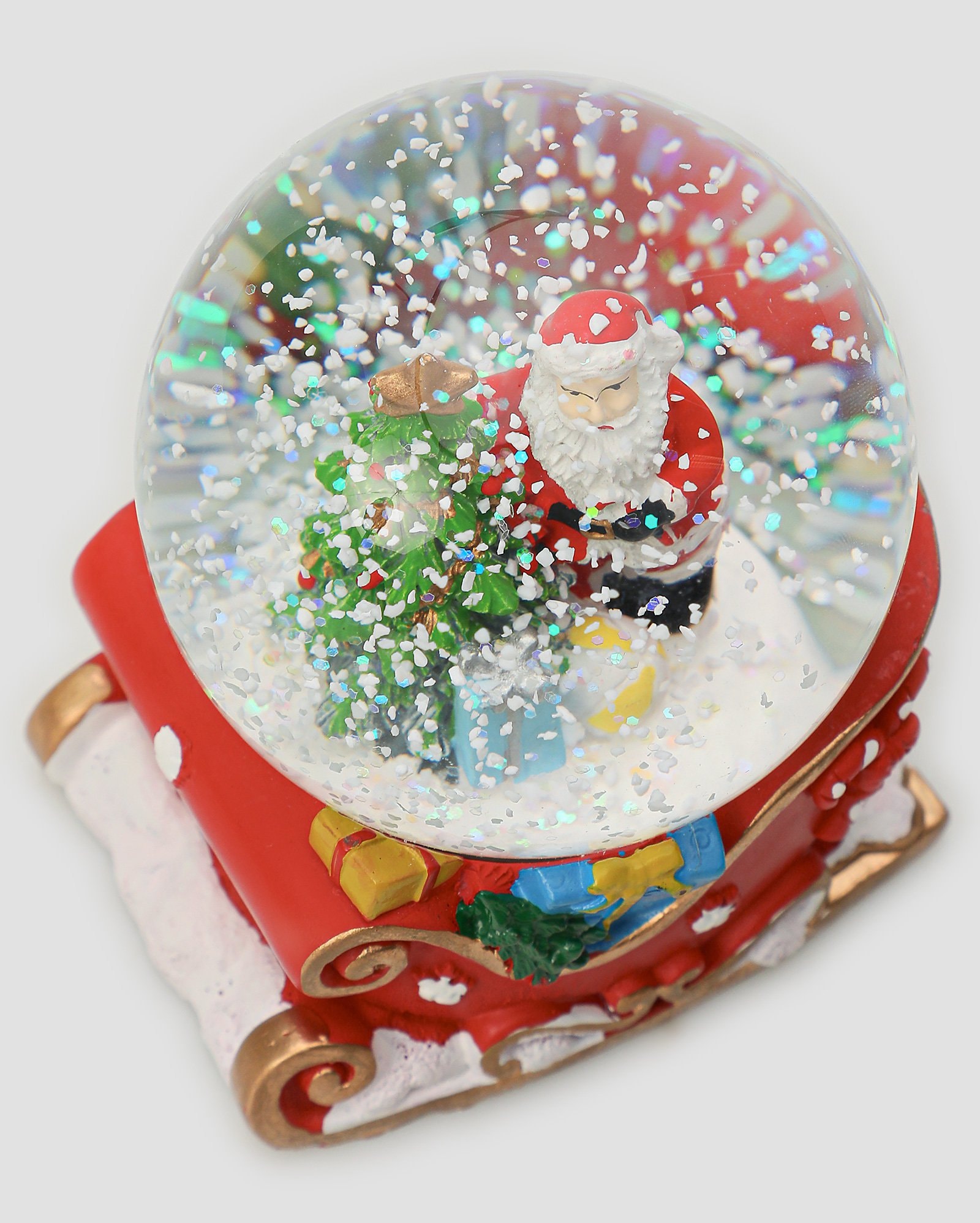 Globo Di Neve Natalizio Con Treno Luminoso - Lanterna Musicale Con 8 Canzoni, Decorazione Per Natale, Dimensioni 35x17x8 Cm