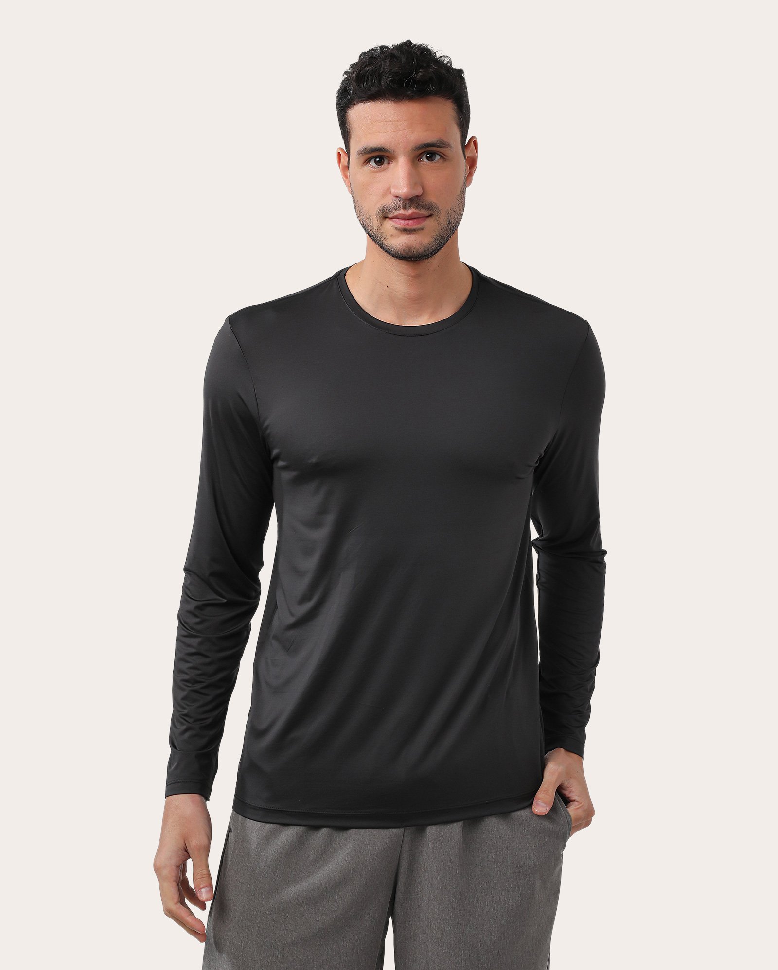Camiseta masculina UV50+ manga longa - Preto | Body Work
