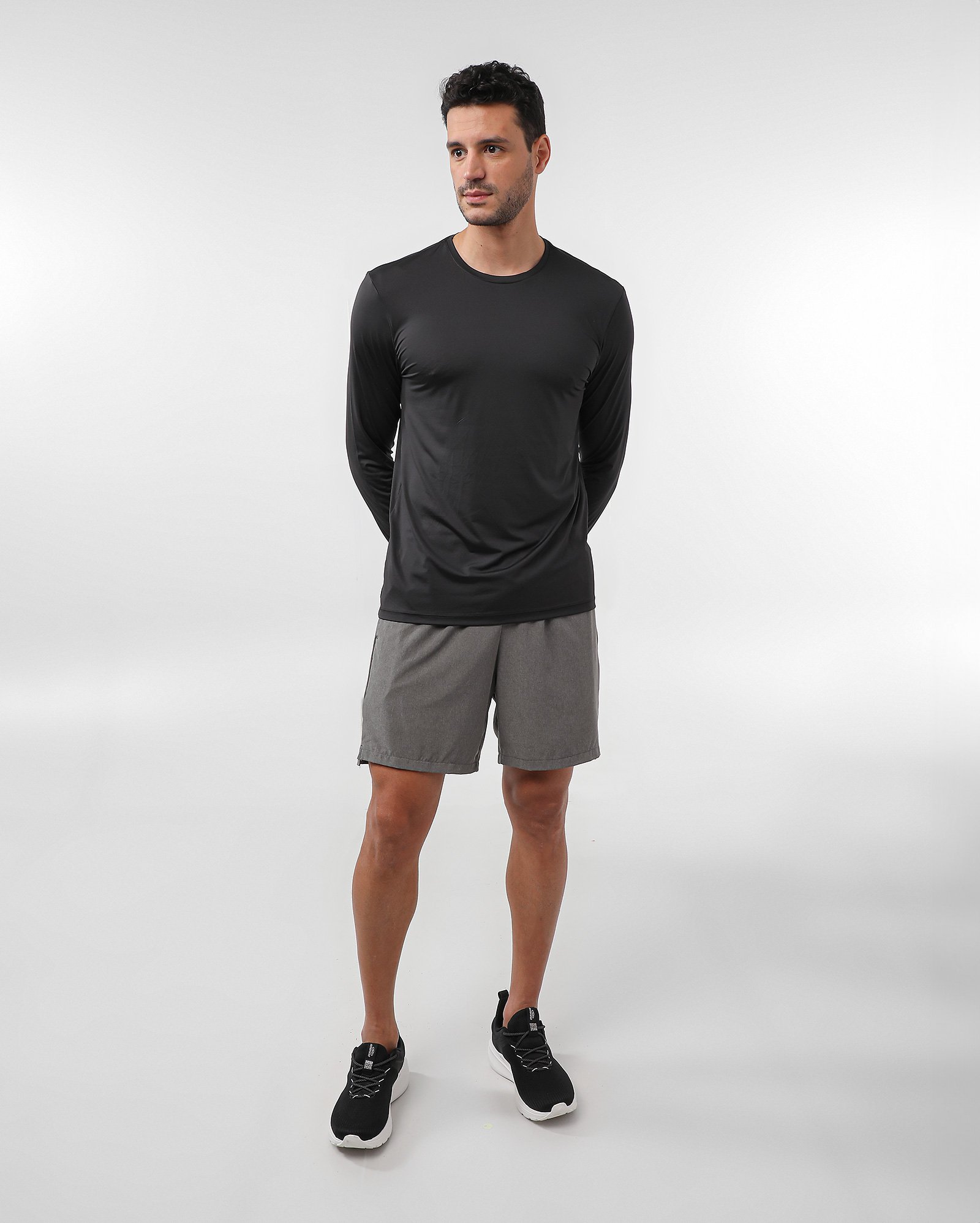 Camiseta masculina UV50+ manga longa - Preto | Body Work