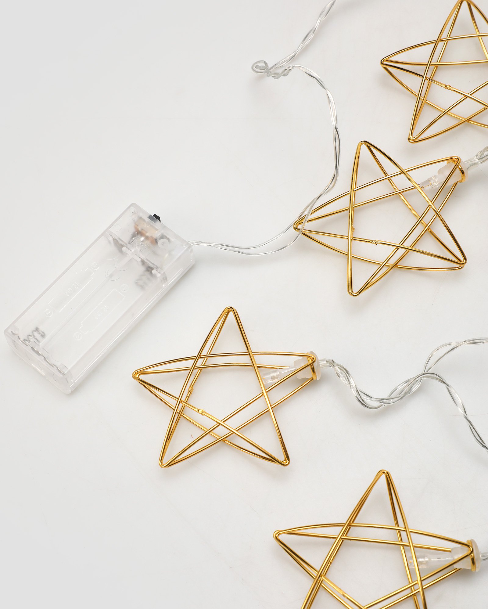 Cordão luminoso estrela trace dourado | Casa Riachuelo