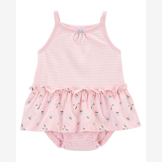 Banho de sol com barra floral rosa | Carter's