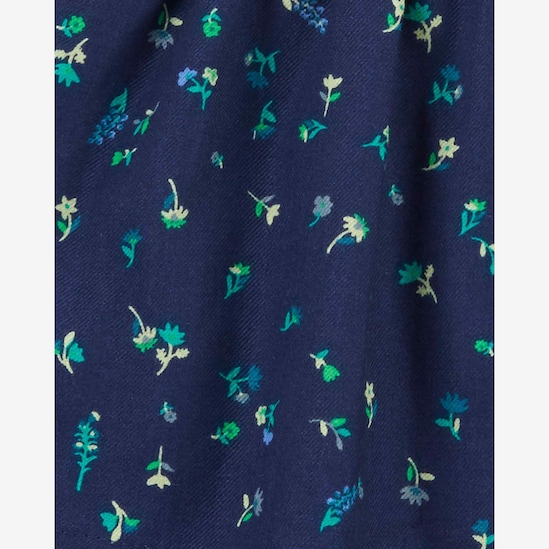 Conjunto curto bebê floral com faixa de cabelo azul | Carter's 