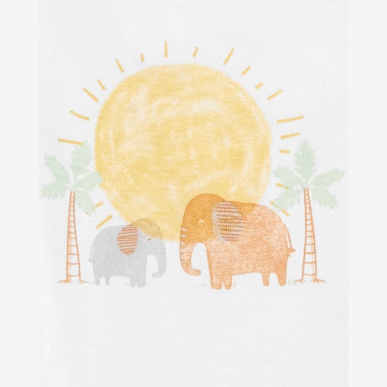 Kit body bebê 5 peças sol listrado e bichinhos multicor | Carter's