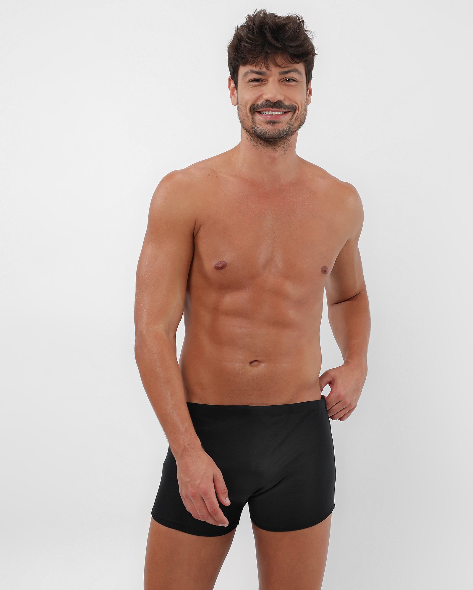 Sunga boxer de poliamida lisa preta | Pool by Riachuelo